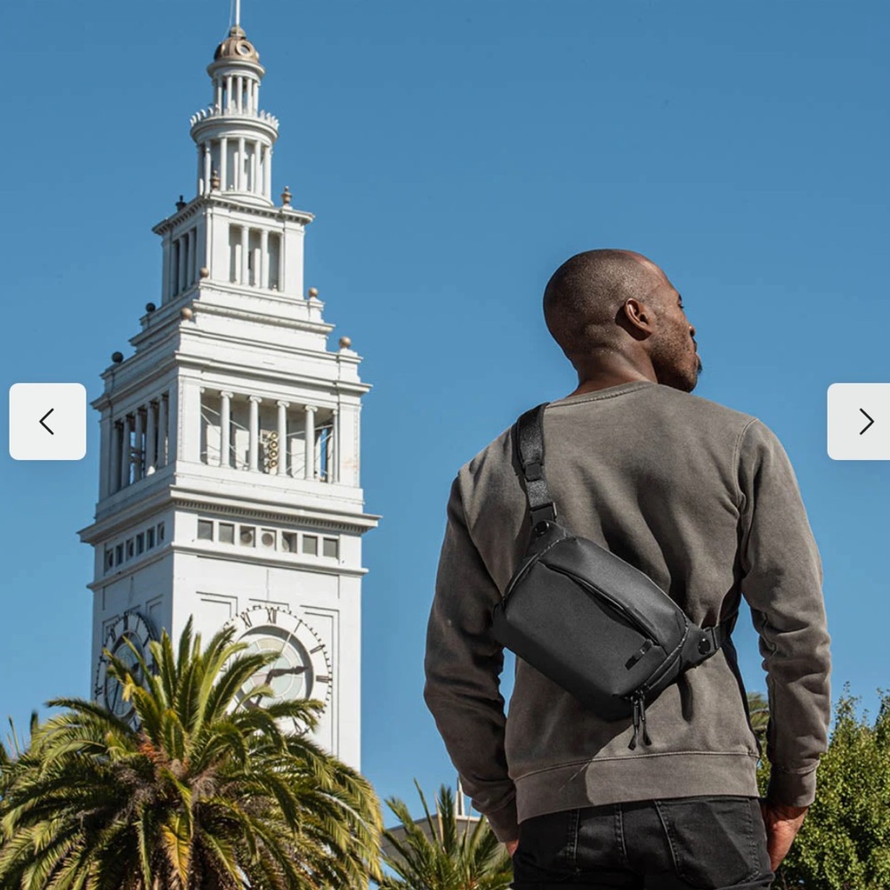 Peak Design Black Messenger Bag with Sleek Minimalist Design 10L - EUC